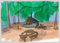 Pleuna-taulun on nykytekniikalla valokuvasta tyylitellyt Jarmo Ainali.